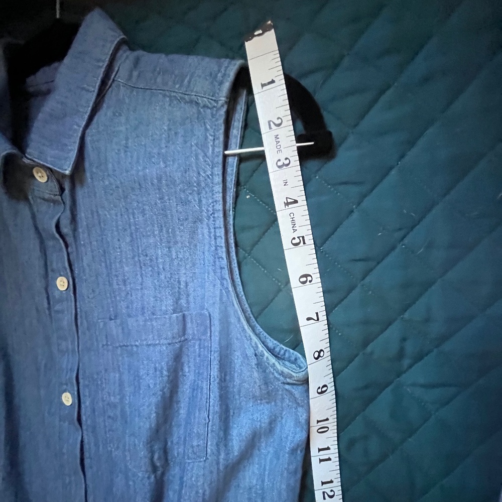 Steven Alan Sleeveless Denim Jumpsuit Size S - Picture 15 of 16